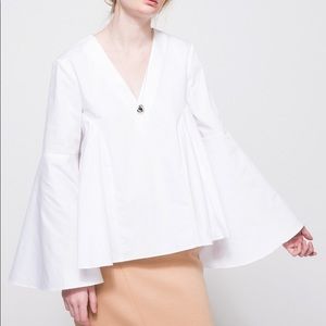 Stelen (Need Supply) white cotton bell sleeve top